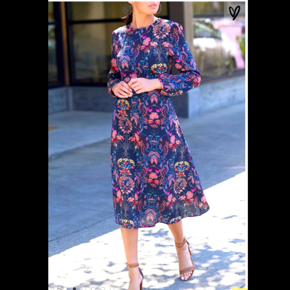 I. Madeline Garden Splendor Floral Print Dress